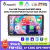 Podofo 6 + 128G Android 2Din Autoradio Stereo 9 "Snavigazione GPS per VW Passat Golf MK5 MK6 Jetta T5 EOS POLO Touran Seat Skoda