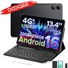 DOOGEE Tab G6 Max 2 in 1 Tablet PC Android 16 Gemini AI Display da 13.4 '' 32GB + 256GGB Batteria da 11000mAh 7.7mm Ultra-sottile Widevine L1