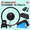 ESOULBIKE Kit di Conversione per Bici Elettrica ESOULBIKE con Motore Posteriore 72V 3000W, Kit E-bike per Ruote da 26 27.5 28 29 700C con Batteria da 30Ah