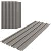 Outsunny Set Outsunny di 12 pannelli in acciaio zincato resistente agli agenti atmosferici, effetto grigio chiaro, Sun. Un cartello di dimensioni 129L x 45l cm