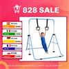 HOMCOM Sbarra Ginnastica per Bambini, Barra Orizzontale, Attrezzatura Ginnica Pieghevole Regolabile in Altezza 88 cm con
