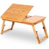 NONE Letto reclinabile per computer pieghevole in bambù Tavolo con cassetto 66*35*30 cm