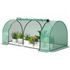 Outsunny Mini Serra da Giardino per Pomodori Telo in acciaio verde 2L x 1L x 0,8H m con porta in PE