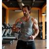 SONGMICS Set di Manubri Esagonali con Barra di Connessione Inclusa, Manubri 10 kg, Allenamento a Casa o in Palestra, Nero