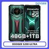 DOOGEE S200 Ultra 5G Telefono Rugged 48GB+1TB Effetto Luminoso Display Posteriore da 1.34" Dimensity 7400 Batteria da 11000mAh 66W NFC Smartphone