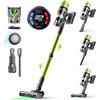 SmartAI V6 Aspirapolvere Senza Fili, Scopa Elettrica 65KPA 650W Potente, Autonomia fino a 80 Min, Grande Batteria 24000mAh, Spazzola Anti-Groviglio, per Tappeti, Pavimenti Duri, Peli Animali, Auto