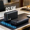 Hganus Power Bank 50000mAh QC PD3.0 22.5W Ricarica Rapida Tipo C USB C per Uso Esterno Telefono Notebook Xiaomi Huawei