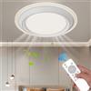 Jelena Ventilatore da Soffitto Moderno con Luce, Ventilatore Elettrico Senza Pale Intelligente, Telecomando, Dimmerabile, Silenzioso, con Timer, per Raffreddamento Domestico