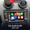 Junsun Autoradio Android Junsun 7" per Audi A3 8P S3 2003-2012, CarPlay, sistema multimediale stereo intelligente, 4G, GPS, RDS, DSP, DAB+, lettore 8 core