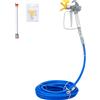 SucceBuy Kit tubo flessibile per spruzzo airless per vernice 50 piedi 3600 psi Tubo in fibra ad alta pressione Asta da 8 pollici con punta 517 e protezione punta