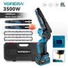YOFIDRA 8 Pollici Brushless Motosega Elettrica 3500W Palmare Lavorazione Del Legno Potatura Sega A Catena Taglierina Strumento di Potere Per Makita Batteria Spille