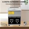 Pulitore a Ultrasuoni 40kHz 2L in Acciaio Inox, Macchina Portatile per Pulizia Gioielli, Occhiali e Orologi con Timer Digitale e Riscaldamento