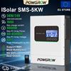 Powgrow Inverter Solare Off-Grid POWGROW 5KW 24V con Caricatore Solare MPPT 160A, Inverter 230VAC, Ingresso PV 500VDC e Doppia Uscita, Include Wi-Fi