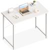 Coleshome Scrivania piccola, tavolo per computer da 80x40 cm, scrivania bianca per piccoli spazi