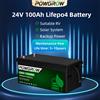 POWGROW Batteria Solare LifePO4 24V 100AH, Celle EVE/Great Power di Grado A al 100%, Batteria al Litio Ferro per Accumulo Domestico, Senza IVA nell'UE