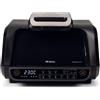 Ariete 4635 Air Fryer Grill, Friggitrice ad aria e Griglia, Bistecchiera,1700W, Capacità 8L, Friggi e Griglia, 8 funzioni di cottura, Timer, Nero"