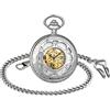 SUPBRO Orologio da Tasca petalo Hollow Collana in Lega Orologio Vintage Orologi Meccanici