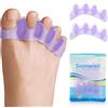 Sumiwish Separatori e distanziatori per dita dei piedi, 4 paia (lavanda), morbidi raddrizzatori per dita piegate, separatori in silicone per dita sovrapposte, fascite plantare, dita a martello e dita