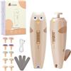 Lictin Set per la Cura del Bambino-15 in 1 ricaricabile Tagliaunghie elettrico sicuro per bambini,tagliaunghie per bambini con illuminazione automatica,ottima idea regalo