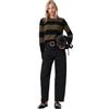 AllSaints Maglione da Donna Lou, Nero/Verde., S