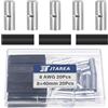 JTAREA 8 AWG Connettori di Testa Non Isolati Connettori Elettrici Kit con Tubo Termorestringente Cavo Elettrico Crimpare Terminale 10 mm² Connettore Capicorda Elettriche (Confezione da 40 Pezzi)