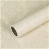 VEELIKE Carta da Parati Floreale Beige Testurizzata 40 cm x 300 cm Carta da Parati Adesiva Muro Damasco Fiori Goffrata Pellicola Adesiva per Mobili Fantasia Beige Camera da Letto Soggiorno Bagno