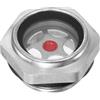M METERXITY Vetro Livello Olio Compressore Aria, M26 x 1.5mm Vetro Temperato Senza Perdite Esagonale Misuratore Livello Liquido Olio con Guarnizione W O-Ring per Compressore Aria/Pompa