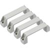 PATIKIL 4 Pezzi Maniglie per Mobili in Plastica, Distanza Fori 120mm, Maniglia Quadrate Pomelli Ferramenta per Cassetti Cucina Bagagli Attrezzature Meccaniche Ante Armadietti, Grigio