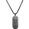 AFSTALR Segno Zodiacale Collana Gemelli Pendente Piatto militare Nero Zodiaco Collana Regalo di Natale Uomo