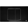 C.R. Smart Solutions Placca doppio tasto nera | Smile per cassetta Fusion