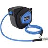 Güde Avvolgitubo automatico 10 m (pressione di esercizio 12 bar, girevole a 180°, tubo ad aria compressa altamente flessibile, resistente a olio e temperatura, filettatura 1/4, supporto a parete)