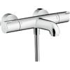 hansgrohe Ecostat - Miscelatore termostatico per vasca esterno, Rubinetto termostatico con blocco di sicurezza (SafetyStop) a 40° C, Termostato per vasca, 2 utenze, cromo, 13201000