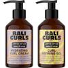 Bali Curls by Hank Ge Bali Curl Defining Limited Set - Idrating Curl Cream & Defining Gel (150 ml) - Per capelli lisci e definiti, idratazione, definizione e tenuta senza incollaggio