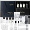 GOLLEE Kit per lifting e tinta per ciglia nere, kit per laminazione delle sopracciglia, set per ciglia e sopracciglia, set permanente per ciglia con istruzioni dettagliate e strumenti completi, facile per