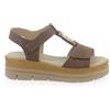 Sanagens Sandali in pelle Nabuk con gioiello e suola 5,5 cm