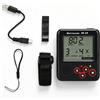 HERCHR Metronomo Digitale, Mini Metronomo LCD Nero Clip su Ricarica USB Piccolo Metronomo Per Pianoforte, Chitarra, Flauto, Violino, Batteria