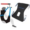 NEPPT Imbracatura toilette Attrezzatura medica dell'elevatore paziente sollevatore Bariatric Cinghia trasferimento chirurgico cinghia sollevamento per handicap con supporto a quattro punti (nero)