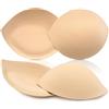 Nimiah Inserti per reggiseno, 2 paia di imbottiture push-up per costume da bagno, aggiungere 1-2 coppe taglia | beige, Beige, 80