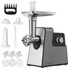 STANEW Tritacarne Elettrico 4 in 1, Motore 3500W Max ，con 3 piastre in Acciaio Inox e 3 lame, con Accessori 1 Insaccati e 1 Kebbe，Tritacarne Elettrico Profesionale per una macinazione rapida e fine