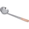 Craft Wok Grande mestolo wok tradizionale in acciaio inox con manico ergonomico in legno, utensile da cucina asiatico professionale per mescolare servire, 732W6-3