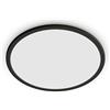 Philips LED Lampada da Soffitto Superslim, 18W, Luce Bianca Calda 2700K, 3 impostazioni di luce - dimmerabile senza dimmer, IP44, Nera