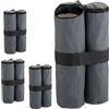 Relaxdays Peso per Gazebo, Set da 4, Sacchi in Tessuto Oxford da Riempire con Sabbia, Zavorre per Padiglione, Grigio