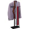 Relaxdays Servomuto, per Abiti & Pantaloni, Mix Metallo & Legno, Camera, Omino Attaccapanni, 106,5x45,5x20, Marrone/Nero