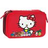 PANINI SCUOLA Astuccio Hello Kitty 3 Zip Corredo Scuola Completo