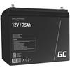 Green Cell Batteria Green Cell AGM VRLA 12V 75Ah senza manutenzione per camper, fotovoltaic