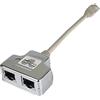 PremiumCord Splitter modulare RJ45 1 porta ISDN + 1 porta RJ45 10/100Base-T, lunghezza cavo 15 cm