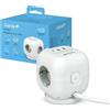 Garza Adattatore spina 3 in 1 con 1 presa Schuko + 1 USB-A QC3.0 + 1 USB-C PD20W, ricarica rapida 20W, protezione dei bambini, 3680W, portatile e sicuro - bianco