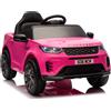 LEAN TOYS Land Rover Discovery Bambini Auto Elettrica SUV Eva Pelle LED MP3 Fm USB Rosa