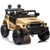 LEAN TOYS Toyota FJ Auto Elettrica per Bambini 4x4 Jeep Eva LED MP3 Telecomando Cachi