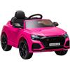 LEAN TOYS Audi Rs Q8 Auto Elettrica per Bambini SUV Eva LED Telecomando Rosa